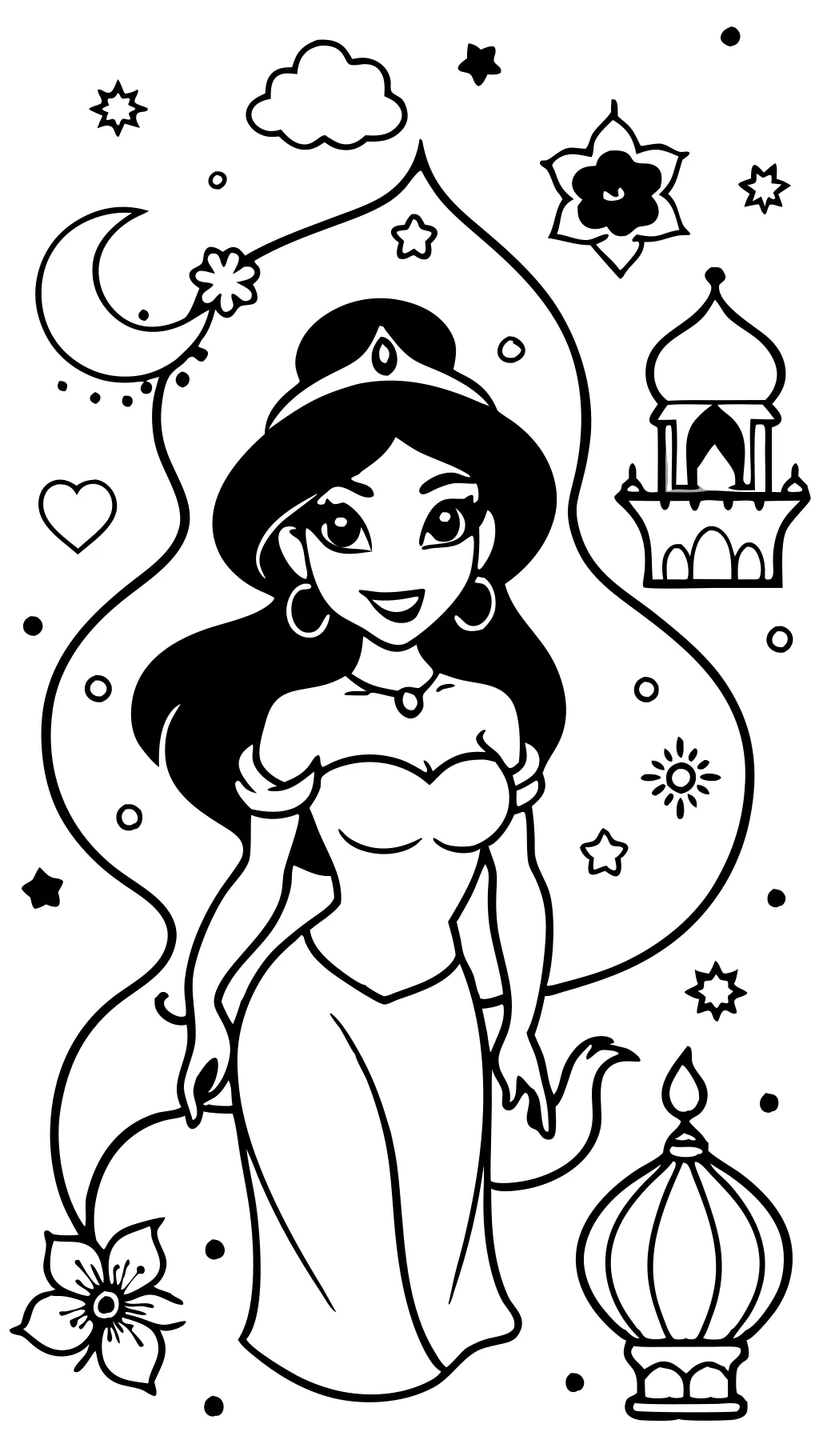 coloriages Disney Princess Jasmine